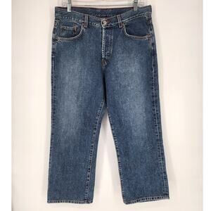 Vintage Lucky Brand Dungarees Lowrise Easy Fit Cuff Capri Jeans 14/32 USA